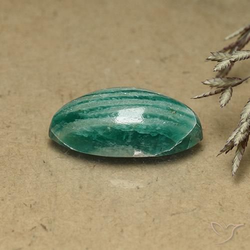 Amazonita Verde Frio Natural 8.65ct, Marquesa, Opaco