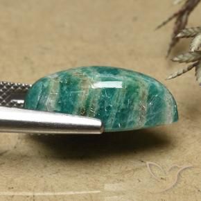 Amazonita verde pinho Natural 7.17ct, Marquesa, Opaco