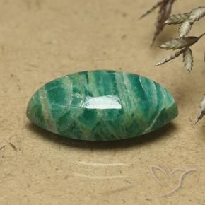 Amazonita verde pinho Natural 6.10ct, Marquesa, Opaco