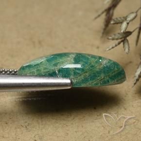 Amazonita Verde Frio Natural 8.28ct, Marquesa, Opaco