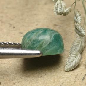 Amazonita azul-verde natural 1,97ct, almofada cortada, opaco