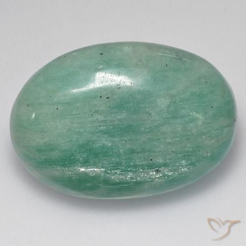 Amazonita Musgo verde Natural 27.96ct, oval, Translúcido
