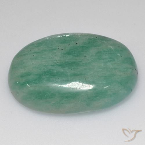Amazonita Musgo verde Natural 27.96ct, oval, Translúcido