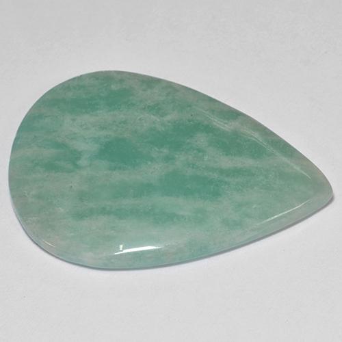 Amazonita turquesa natural 17,50ct, formato de pêra, translúcido