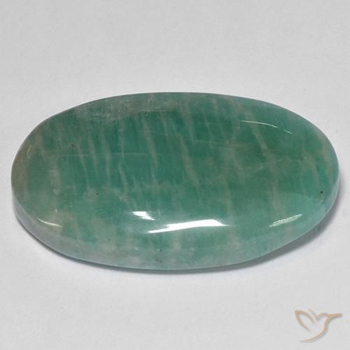 Amazonita Verde azulado Natural 21.49ct, oval, Translúcido