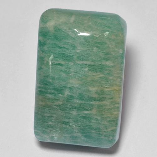 Amazonita Verde azulado médio Natural 17.22ct, Almofada cortada, Translúcido