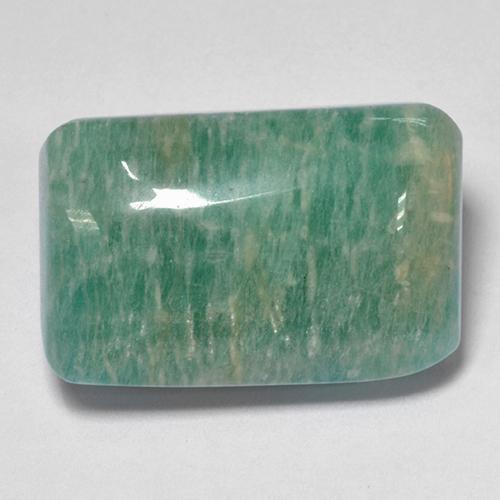 Amazonita Verde azulado médio Natural 17.22ct, Almofada cortada, Translúcido