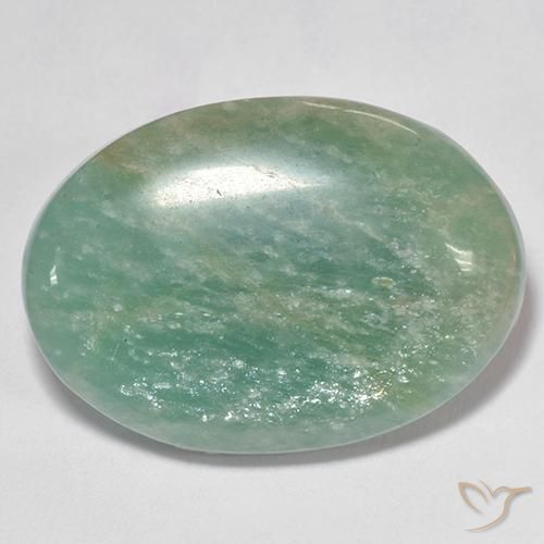 Amazonita Verde azulado médio Natural 16.50ct, oval, Translúcido