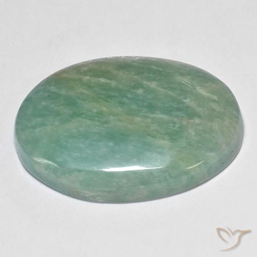 Amazonita Verde azulado médio Natural 16.50ct, oval, Translúcido