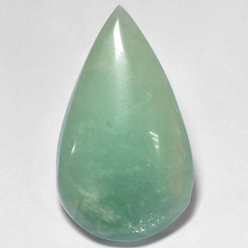 Amazonita Verde Azul Tom Natural 13.81ct, Formato de pêra, Translúcido