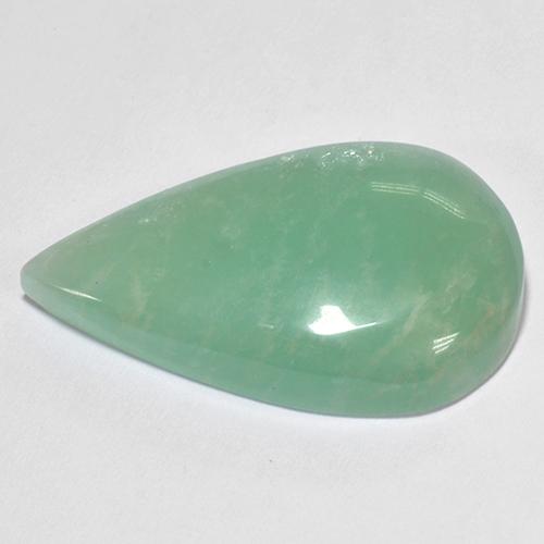 Amazonita Verde Azul Tom Natural 13.81ct, Formato de pêra, Translúcido
