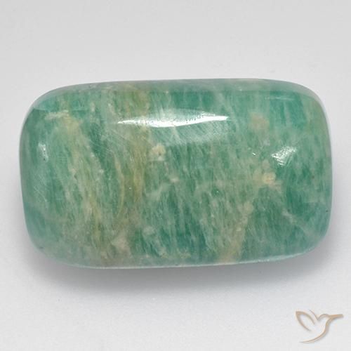 Amazonita Verde Azul Tom Natural 17.38ct, Almofada, Translúcido