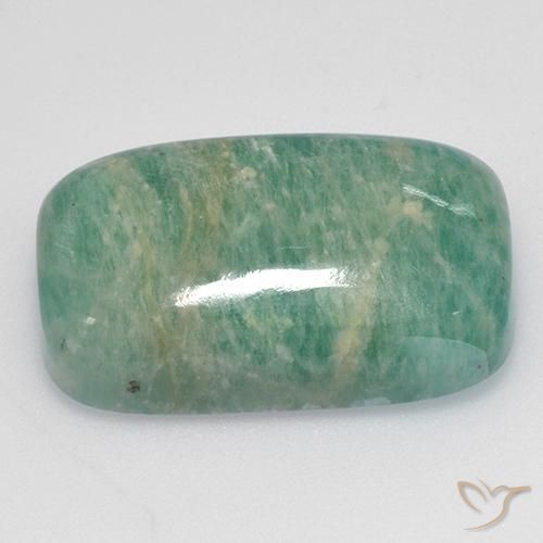 Amazonita Verde Azul Tom Natural 17.38ct, Almofada, Translúcido