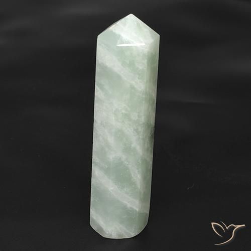 Amazonita branco esverdeado Natural 21.96ct, Chique, Translúcido
