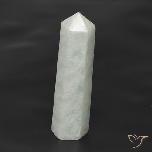 Amazonita branco esverdeado Natural 19.04ct, Chique, Translúcido