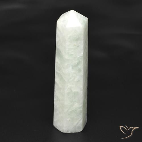 Amazonita branco esverdeado Natural 22.14ct, Chique, Translúcido