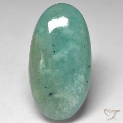 Amazonita Verde azulado Natural 24.84ct, oval, Translúcido