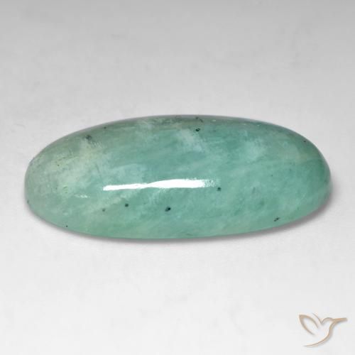 Amazonita Verde azulado Natural 24.84ct, oval, Translúcido