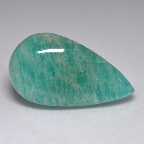 Amazonita turquesa natural 10,54ct, formato de pêra, translúcido