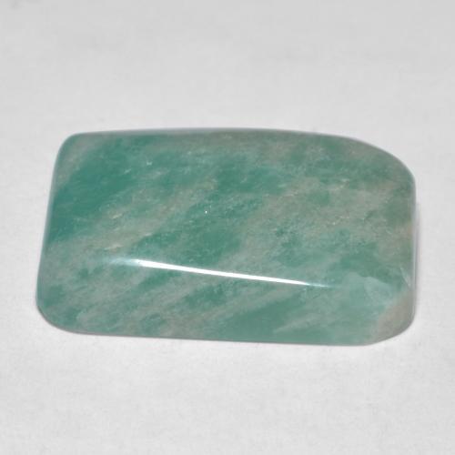 Amazonita Verde azulado médio Natural 14.36ct, Almofada cortada, Translúcido