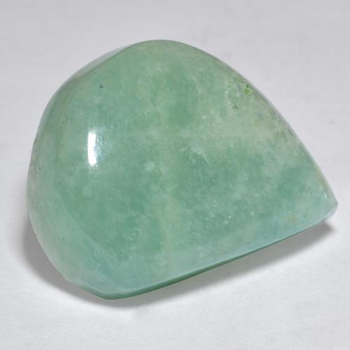 Amazonita verde natural 21,42ct, forma extravagante, translúcido