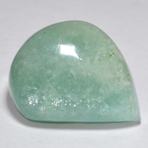 Amazonita verde natural 21,42ct, forma extravagante, translúcido