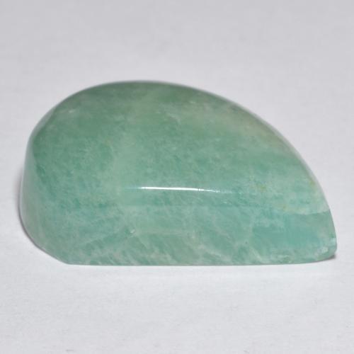 Amazonita verde natural 21,42ct, forma extravagante, translúcido