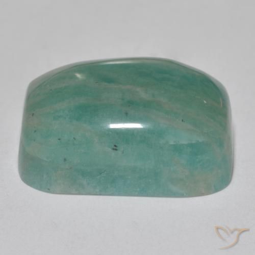 Amazonita Verde Azul Tom Natural 21.86ct, Almofada, Translúcido