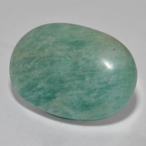 Amazonita Verde azulado médio Natural 15.80ct, Corte Oval, Translúcido