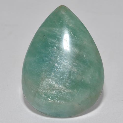 Amazonita turquesa natural 15,52ct, formato de pêra, translúcido