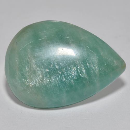 Amazonita turquesa natural 15,52ct, formato de pêra, translúcido