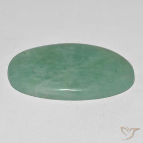 Amazonita Verde azulado Natural 18.36ct, oval, Translúcido