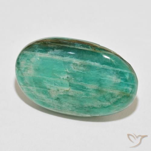 Amazonita Verde Frio Natural 40.10ct, oval, Opaco