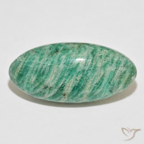 40.94ct Natural Verde médio Amazonita, oval, Opaco