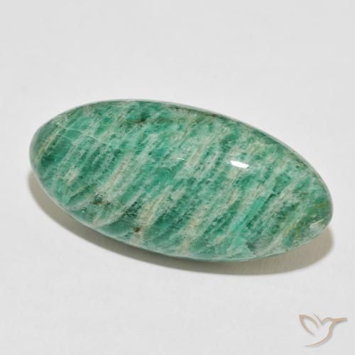 Amazonita Verde médio Natural 40.94ct, oval, Opaco