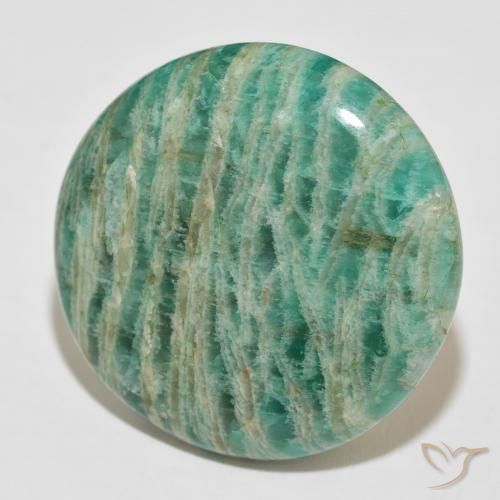 Amazonita verde pinho Natural 62.29ct, Redondo, Opaco