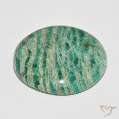 Amazonita verde pinho Natural 62.29ct, Redondo, Opaco