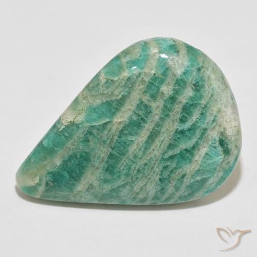 55.77ct Natural verde pinho Amazonita, Formato de pêra, Opaco