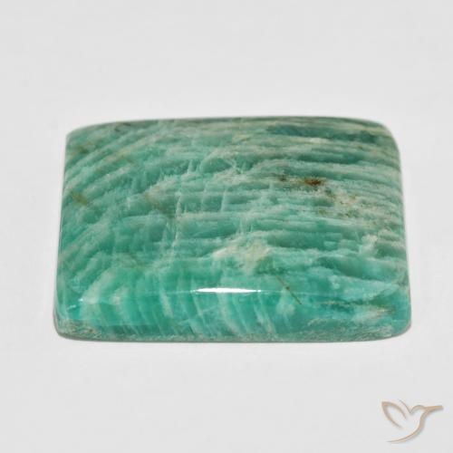 Amazonita Verde Frio Natural 75.66ct, Almofada, Opaco