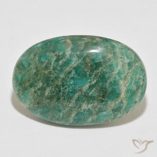 35.81ct Natural Verde Frio Amazonita, oval, Opaco