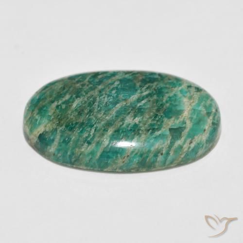 Amazonita Verde Frio Natural 35.81ct, oval, Opaco