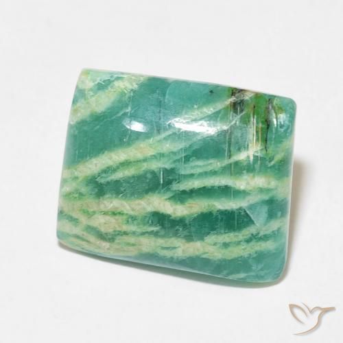 Amazonita Verde médio Natural 12.36ct, baguete, Opaco