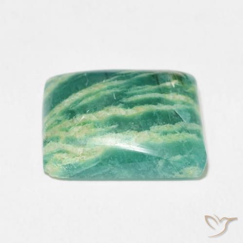 Amazonita Verde médio Natural 12.36ct, baguete, Opaco