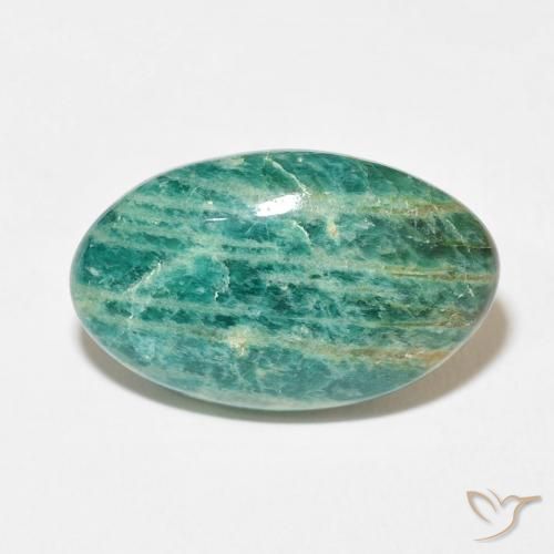 21.30ct Natural Verde Frio Amazonita, oval, Opaco