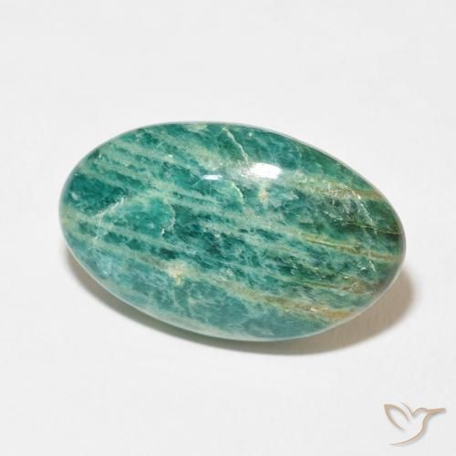 Amazonita Verde Frio Natural 21.30ct, oval, Opaco