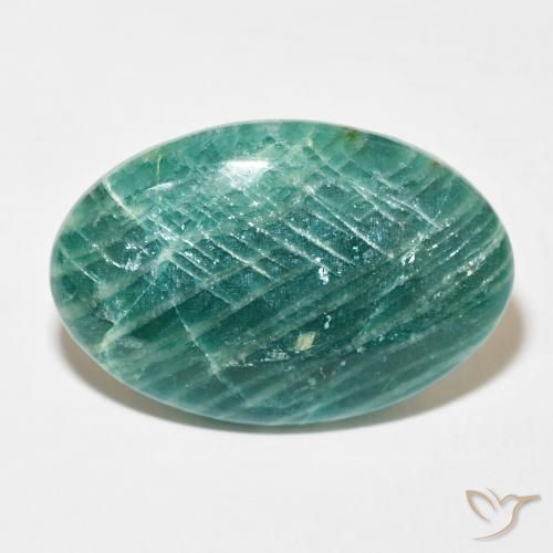 59.73ct Natural verde pinho Amazonita, oval, Opaco