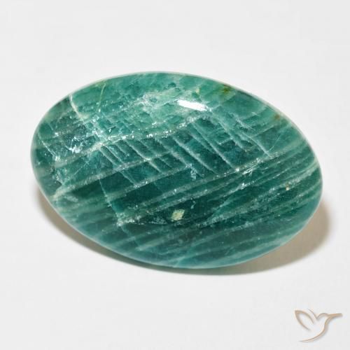 Amazonita verde pinho Natural 59.73ct, oval, Opaco