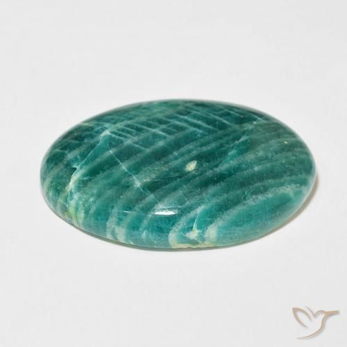 Amazonita verde pinho Natural 59.73ct, oval, Opaco