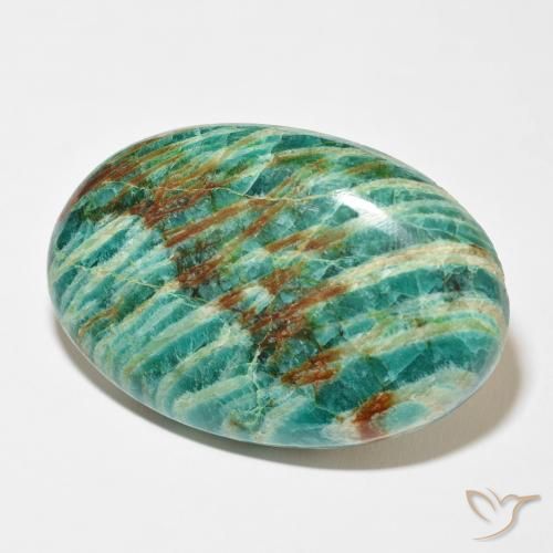 Amazonita Verde Frio Natural 100.79ct, oval, Opaco