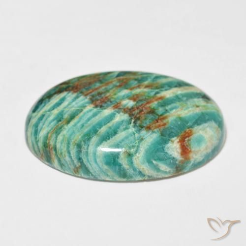 Amazonita Verde Frio Natural 100.79ct, oval, Opaco
